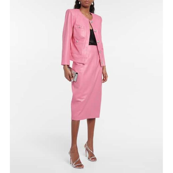 Куртка из искусственной кожи Cirtane цвет: Розовый