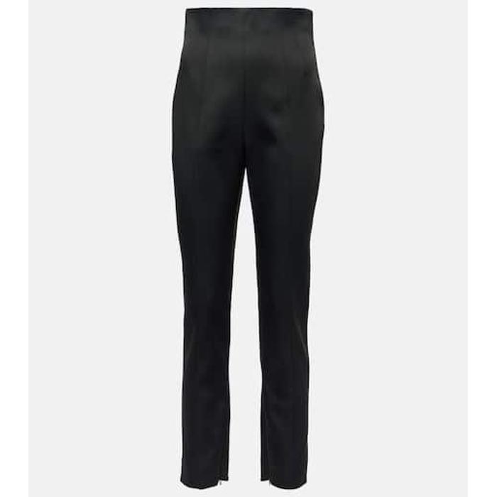 Атласные узкие брюки Lenn цвет: Чёрный