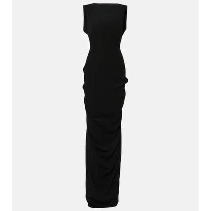 Платье из крепового атласа цвет: Чёрный
