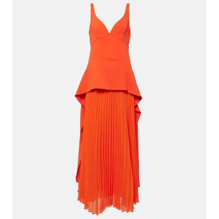 Плиссированное макси-платье Sequoia цвет: Оранжевый