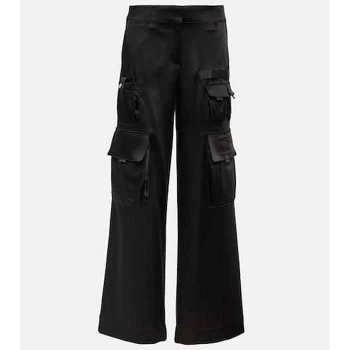 Атласные брюки-карго цвет: Чёрный