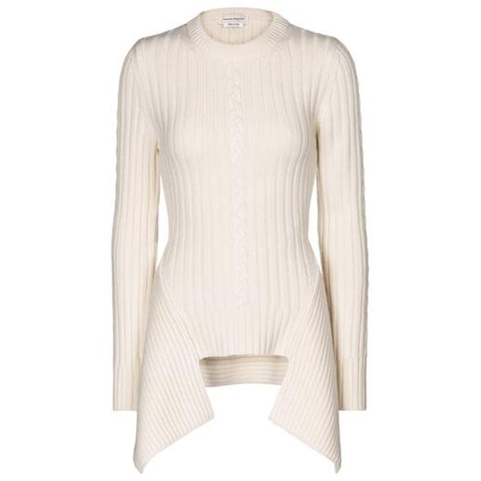 Шерстяной и кашемировый свитер цвет: Белый