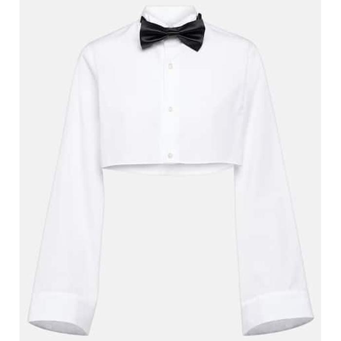 Укороченная хлопчатобумажная рубашка цвет: Белый