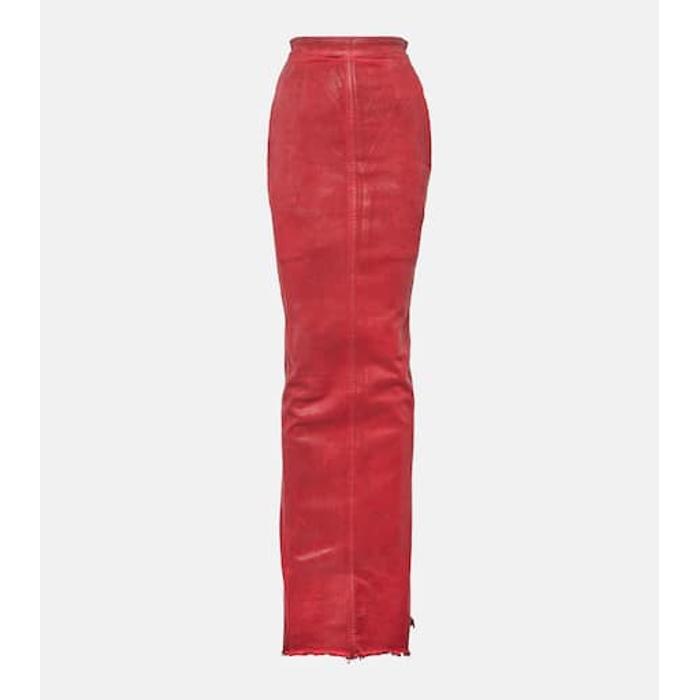 Джинсовая макси-юбка с покрытием Dirt Pillar цвет: Красный