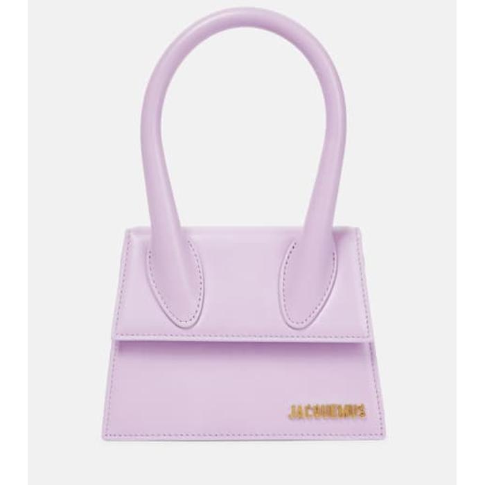 Le Chiquito Moyen leather tote bag цвет: Фиолетовый