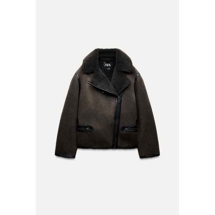 Zara double faced coat top