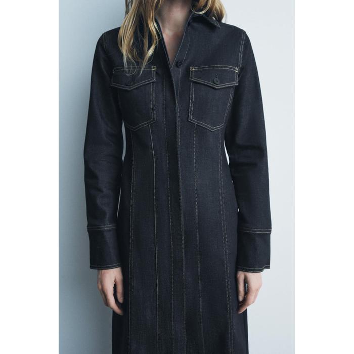 ДЛИННОЕ ДЖИНСОВОЕ ПЛАТЬЕ ИЗ КОЛЛЕКЦИИ ZW COLLECTION