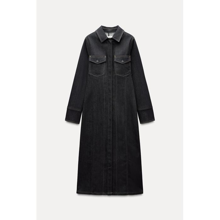 ДЛИННОЕ ДЖИНСОВОЕ ПЛАТЬЕ ИЗ КОЛЛЕКЦИИ ZW COLLECTION