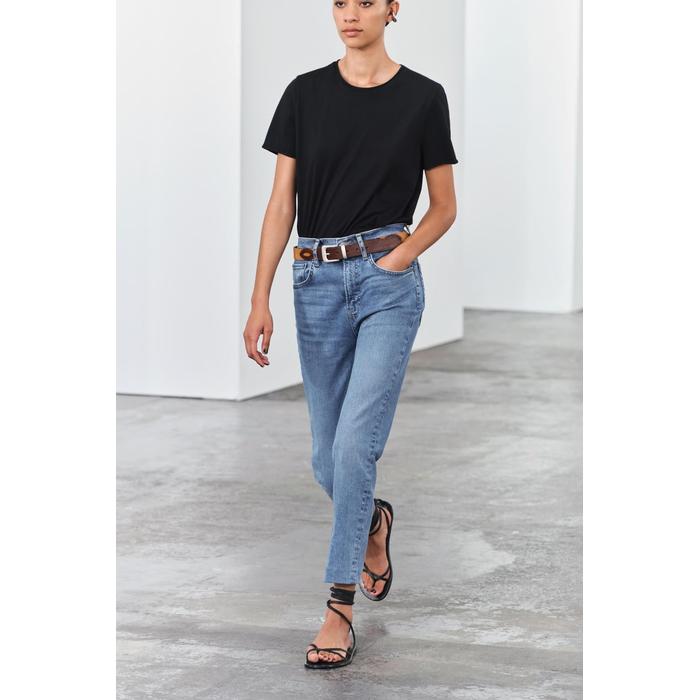 УКОРОЧЕННЫЕ ДЖИНСЫ С ВЫСОКОЙ ТАЛИЕЙ ИЗ КОЛЛЕКЦИИ ZW BOOTCUT
