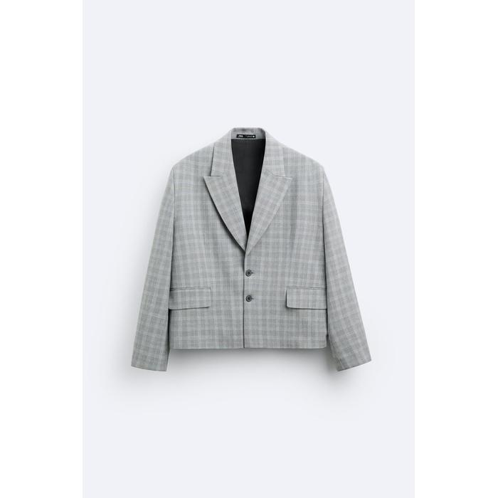 Zara checked blazer cheap