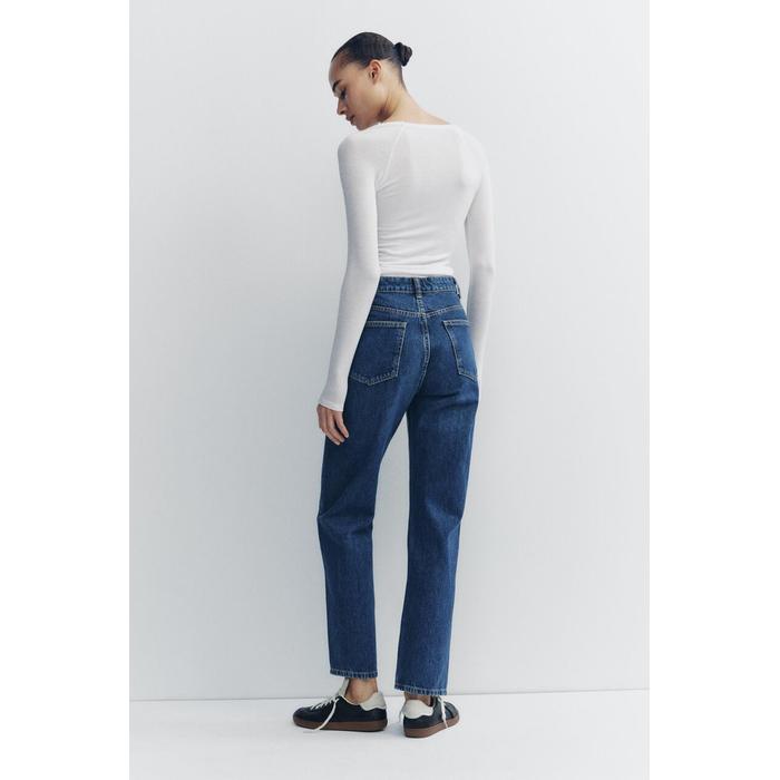 ДЖИНСЫ TRF С MOM FIT ВЫСОКОЙ ТАЛИЕЙ