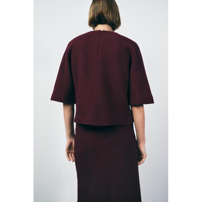 МИНИМАЛИСТИЧНЫЙ ТОП ИЗ 100% ШЕРСТИ КОЛЛЕКЦИИ ZW COLLECTION
