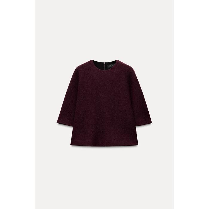 МИНИМАЛИСТИЧНЫЙ ТОП ИЗ 100% ШЕРСТИ КОЛЛЕКЦИИ ZW COLLECTION
