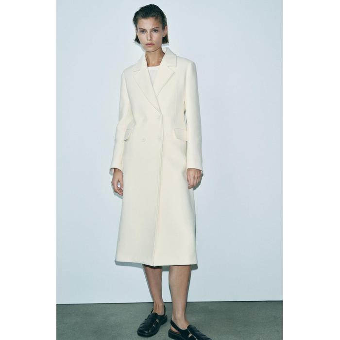 ДВУБОРТНОЕ ПАЛЬТО ИЗ СМЕСИ ШЕРСТИ ИЗ КОЛЛЕКЦИИ ZW COLLECTION
