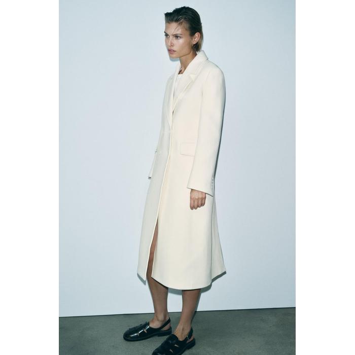 ДВУБОРТНОЕ ПАЛЬТО ИЗ СМЕСИ ШЕРСТИ ИЗ КОЛЛЕКЦИИ ZW COLLECTION