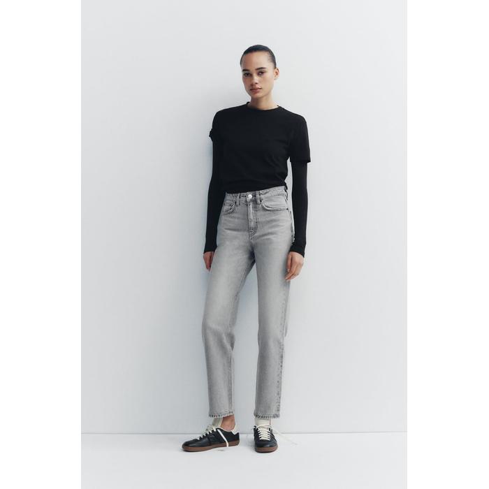 ДЖИНСЫ TRF С MOM FIT ВЫСОКОЙ ТАЛИЕЙ