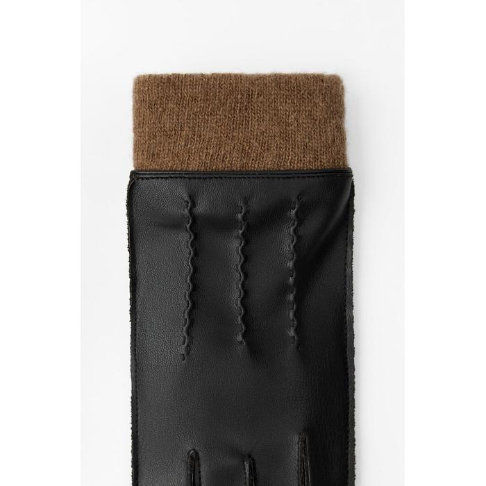 КОРОТКИЕ БРЮКИ С ЭФФЕКТОМ КОЖИ GLOVE S