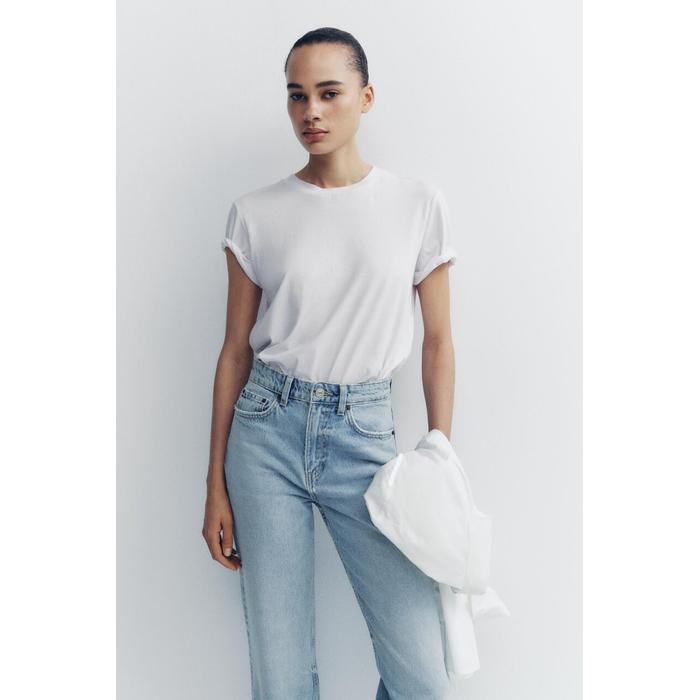 ДЖИНСЫ TRF С MOM FIT ВЫСОКОЙ ТАЛИЕЙ