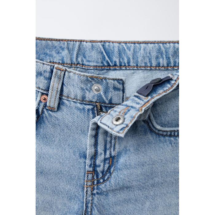 LOVE РВАНЫЕ ПРЯМЫЕ ДЖИНСОВЫЕ ШОРТЫ-БЕРМУДЫ ZARA X BODY G®