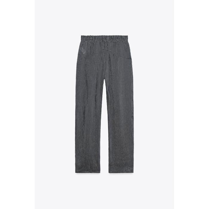БРЮКИ ИЗ ЛЬНЯНОЙ ТКАНИ В ПОЛОСКУ ИЗ КОЛЛЕКЦИИ ZW COLLECTION