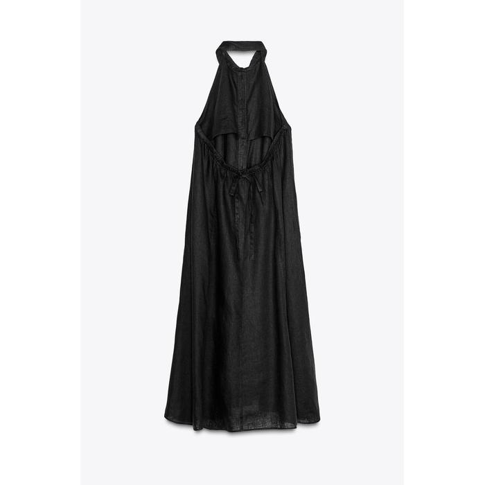 ПЛАТЬЕ НА БРЕТЕЛЯХ ИЗ 100% ЛЬНА КОЛЛЕКЦИИ ZW COLLECTION