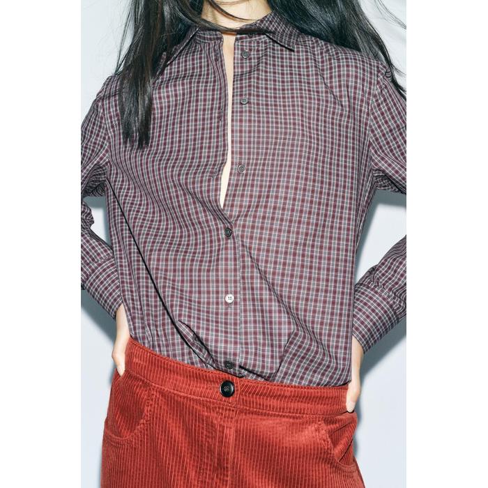 РУБАШКА В КЛЕТКУ ИЗ КОЛЛЕКЦИИ ZW COLLECTION