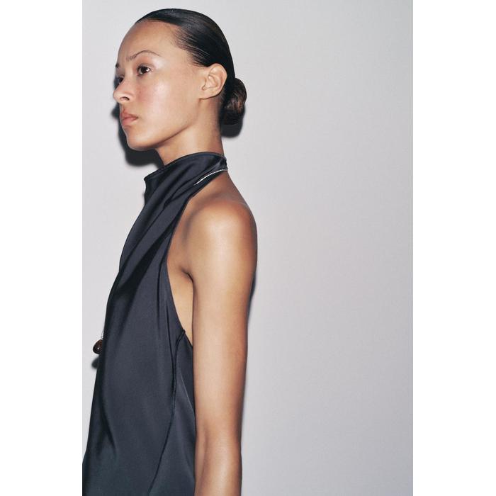 АТЛАСНЫЙ ТОП НА БРЕТЕЛЯХ ИЗ КОЛЛЕКЦИИ ZW COLLECTION