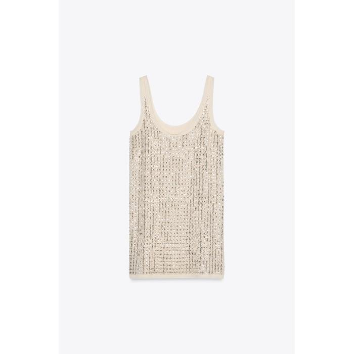 МИНИ-ПЛАТЬЕ С БЛЕСТКАМИ ИЗ КОЛЛЕКЦИИ ZW COLLECTION
