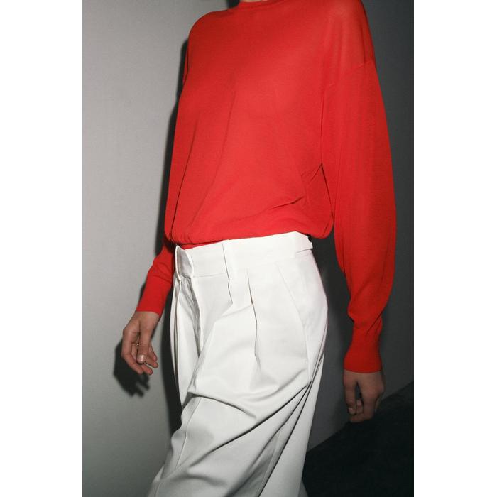 БРЮКИ ИЗ САРЖИ СО ШТОПКОЙ ИЗ КОЛЛЕКЦИИ ZW COLLECTION