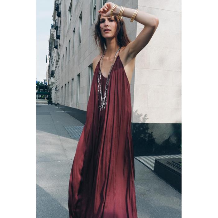 ДЛИННОЕ АТЛАСНОЕ ПЛАТЬЕ ИЗ КОЛЛЕКЦИИ ZW COLLECTION