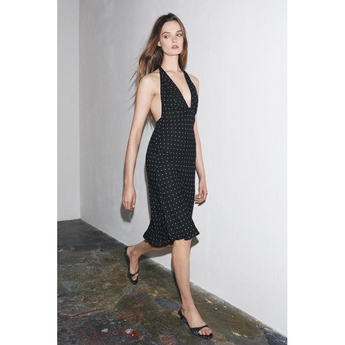 ПЛАТЬЕ В ГОРОШЕК НА БРЕТЕЛЯХ ИЗ КОЛЛЕКЦИИ ZW COLLECTION