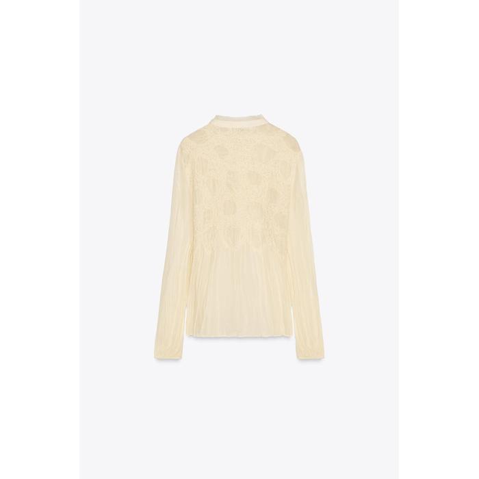 БЛУЗКА С ВЫШИВКОЙ БИСЕРОМ ИЗ КОЛЛЕКЦИИ ZW COLLECTION