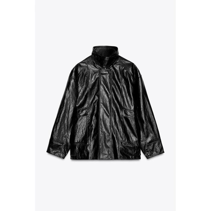 КУРТКА С ЭФФЕКТОМ КОЖИ ИЗ КОЛЛЕКЦИИ ZW COLLECTION
