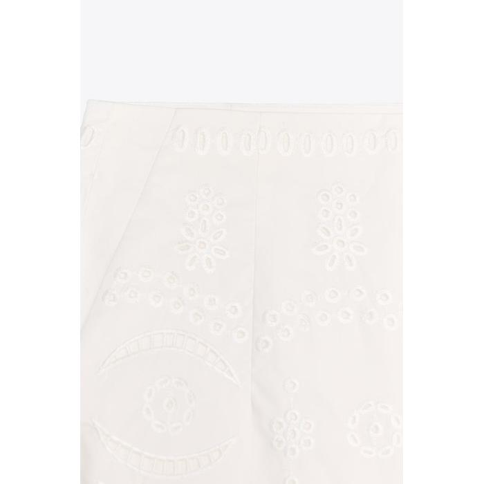 ШОРТЫ-БЕРМУДЫ С ВЫШИВКОЙ ИЗ КОЛЛЕКЦИИ ZW COLLECTION