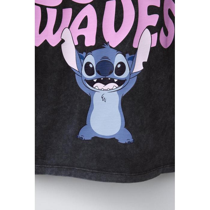 DISNEY ФУТБОЛКА С ЭФФЕКТОМ СТИРКИ STITCH &amp; ANGEL ©