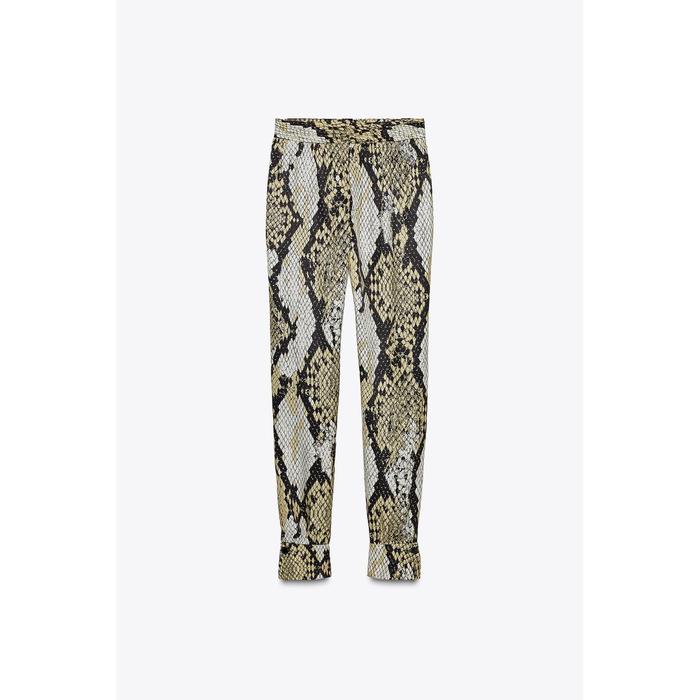 БРЮКИ С ЖИВОТНЫМ ПРИНТОМ ИЗ КОЛЛЕКЦИИ ZW COLLECTION