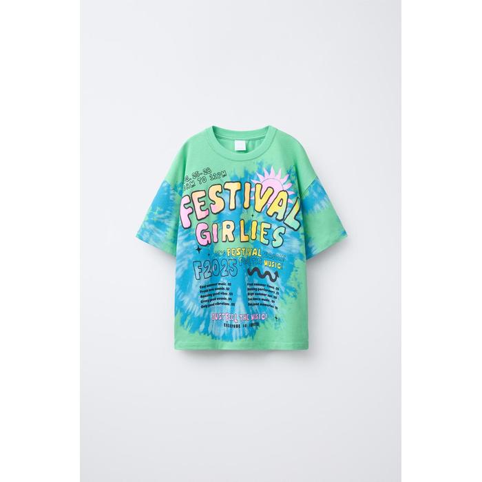 ФУТБОЛКА С НАДПИСЬЮ TIE-DYE