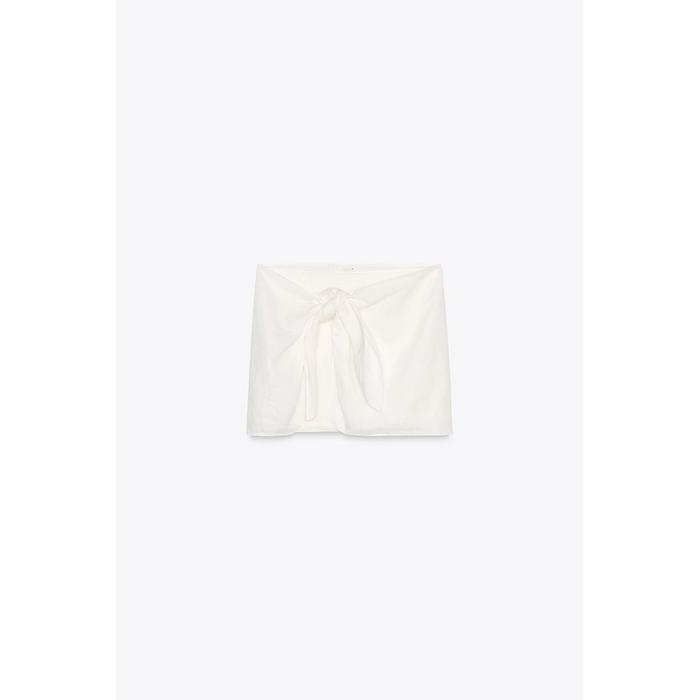 КОРОТКАЯ ЮБКА ИЗ 100% ЛЬНА КОЛЛЕКЦИИ ZW COLLECTION