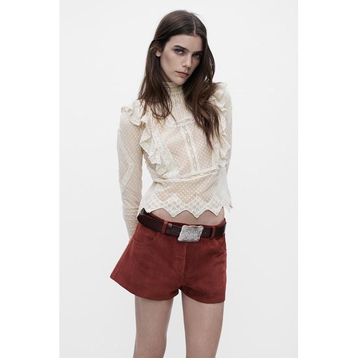 ШОРТЫ ИЗ 100% ЗАМШЕВОЙ КОЖИ ОГРАНИЧЕННОЙ СЕРИИ ZW COLLECTION