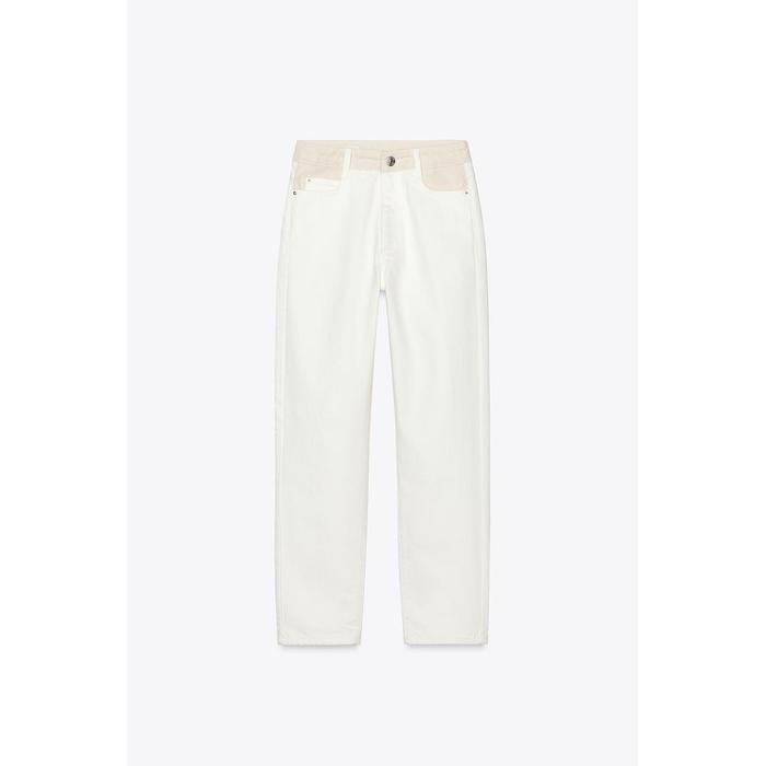 ДЖИНСЫ Z1975 С ЗАВЫШЕННОЙ ТАЛИЕЙ MOM FIT И КОНТРАСТНЫМ ПОЯСОМ