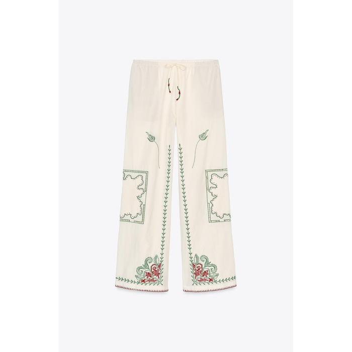 БРЮКИ С ВЫШИВКОЙ ИЗ КОЛЛЕКЦИИ ZW COLLECTION