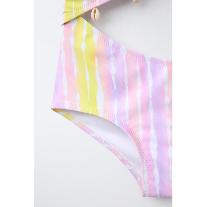 6-14 ЛЕТ/ КУПАЛЬНИК TIE-DYE С ЗАСТЕЖКОЙ НА МОЛНИЮ И ВЫРЕЗАМИ