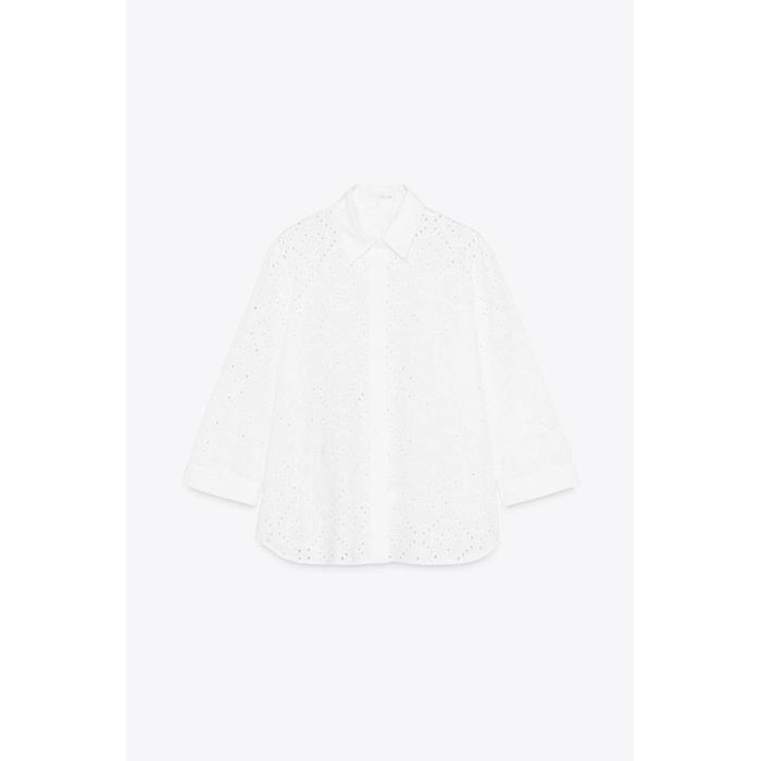 РУБАШКА С ВЫШИВКОЙ РИШЕЛЬЕ ИЗ КОЛЛЕКЦИИ ZW COLLECTION