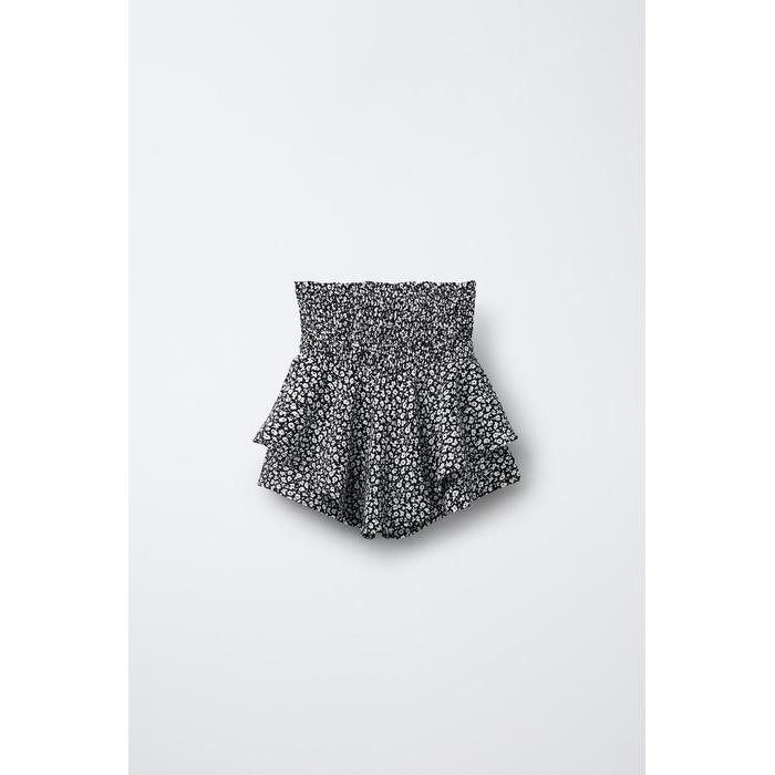 МНОГОСЛОЙНЫЕ БЕРМУДЫ SKORT С ЦВЕТОЧНЫМ РИСУНКОМ