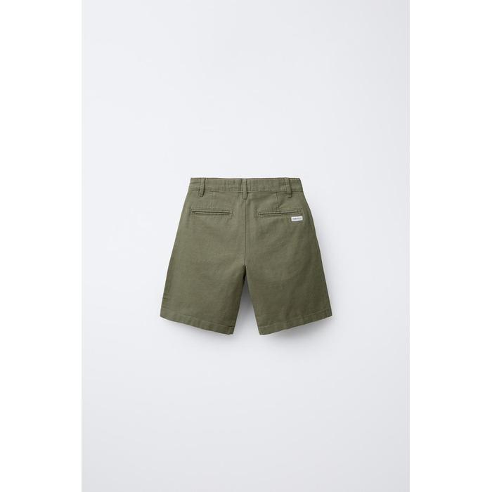 ШОРТЫ-БЕРМУДЫ CHINO ИЗ ЛЬНЯНОЙ СМЕСИ