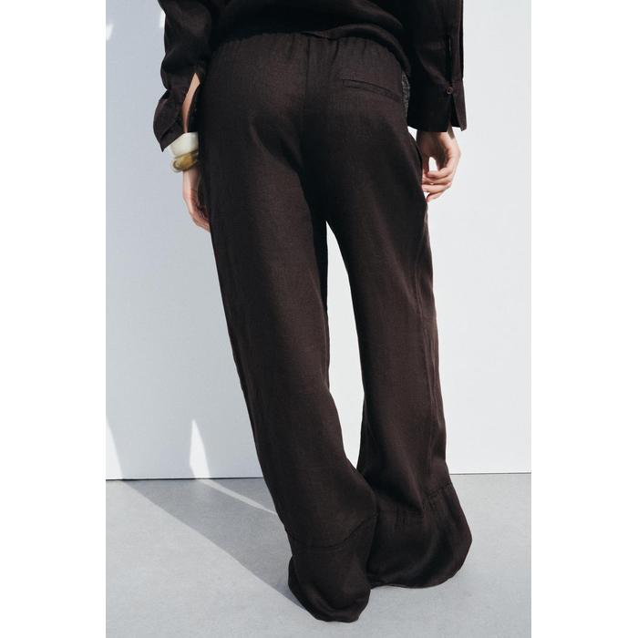 БРЮКИ ПАЛАЦЦО ИЗ 100% ЛЬНА ИЗ КОЛЛЕКЦИИ ZW COLLECTION