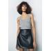 КОРОТКАЯ ЮБКА ИЗ 100% КОЖИ ОГРАНИЧЕННОЙ СЕРИИ ZW COLLECTION