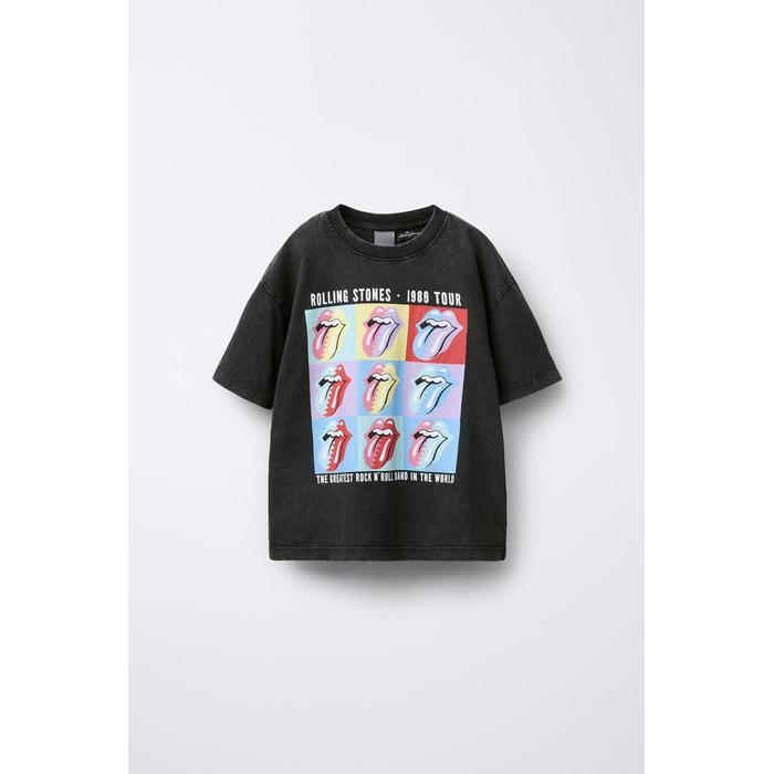 ФУТБОЛКА С ЭФФЕКТОМ СТИРКИ ROLLING STONES ©
