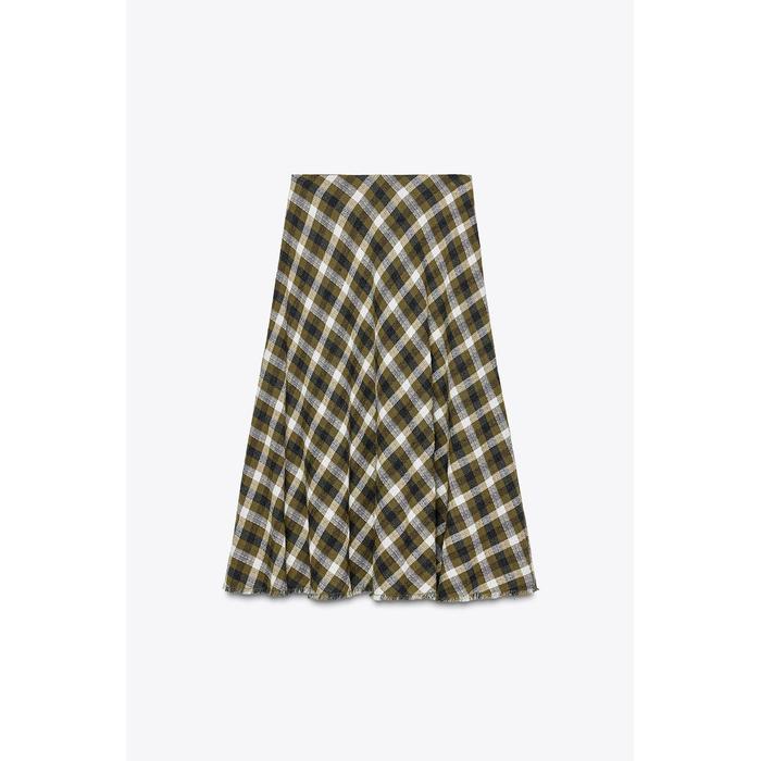 ЮБКА МИДИ В КЛЕТКУ ИЗ КОЛЛЕКЦИИ ZW COLLECTION