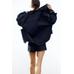 ДЖИНСОВАЯ ВЕРХНЯЯ РУБАШКА TRF OVERSIZE